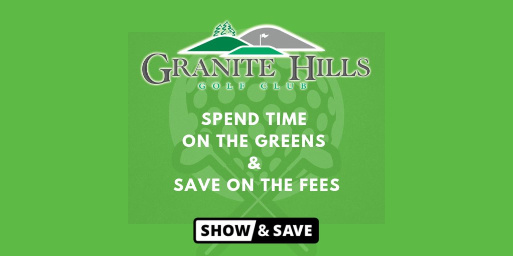 ShowAndSave's tweet photo. Get outside #winnipeg and don't forget your @ShowAndSave app. 

#granitehillsgolf has great offers waiting to be redeemed.

#shop204
#winnipegdeals
#showandsavewpg
#winnipegoffers
#winnipegbargains
#winnipegcoupons https://t.co/Df8bsQDoH7