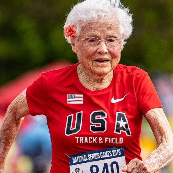 dcavedon's tweet photo. 🇺🇸🇬🇧 Julia "Hurricane" Hawkings, 103, started running when she was 100. What's your excuse for not running? 🤔
🇮🇹 Julia "Uragano" Hawkings, 103 anni, ha cominciato a correre a 100 anni. Qual è la tua scusa per non correre? 🤔
.
.
.
.
.
#running #trainh… https://t.co/nmXs6t7tQC https://t.co/cGWmLhW3Kd