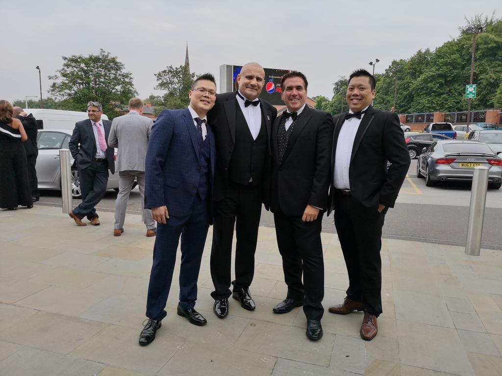 Jamesbwong's tweet photo. Awesome foursome outside @AVFCOfficial for @mfdhawards #mfdha19 https://t.co/XhYAp82riV