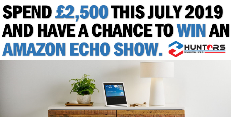 huntersfss's tweet photo. Our new Competiton is right around the corner! Spend £2,500 this July 2019 and have the chance to win a Amazon Echo Show!!! You will automaticlly be placed into the draw 😁👍🛡 #prizegiveaway #hunterswholesalers #slough #berkshire #amazonechoshow #echo https://t.co/HWMp40PgWQ