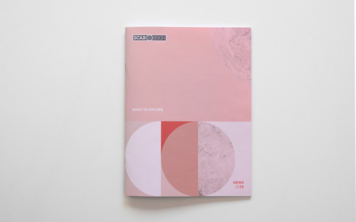 Publifarm's tweet photo. The 2019 news catalogue of @SCABDESIGN is online, printed and ready to be flipped through. Back To Colors in style for the Milan Design Week 2019. 👉 https://t.co/wh64ENjY8R #publifarm #bebrave #bravecreativity https://t.co/9PfCq89JXl