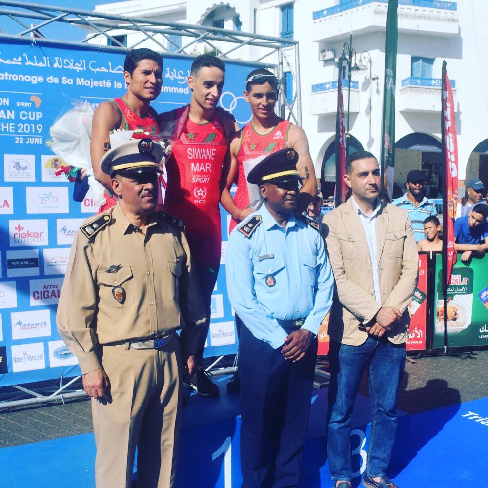 Elite Moroccan 🇲🇦 Podium 
🏊🚴🏃#TriathlonLarache #FRMTRI #ITU #ATU #ATULarache #Triathlon #AfricanCup #ContinentalCup #AfricanTriathlon #ATURace #Sprint #RoadtoLarache #Morocco #ATLarache #22JUN2019 📆