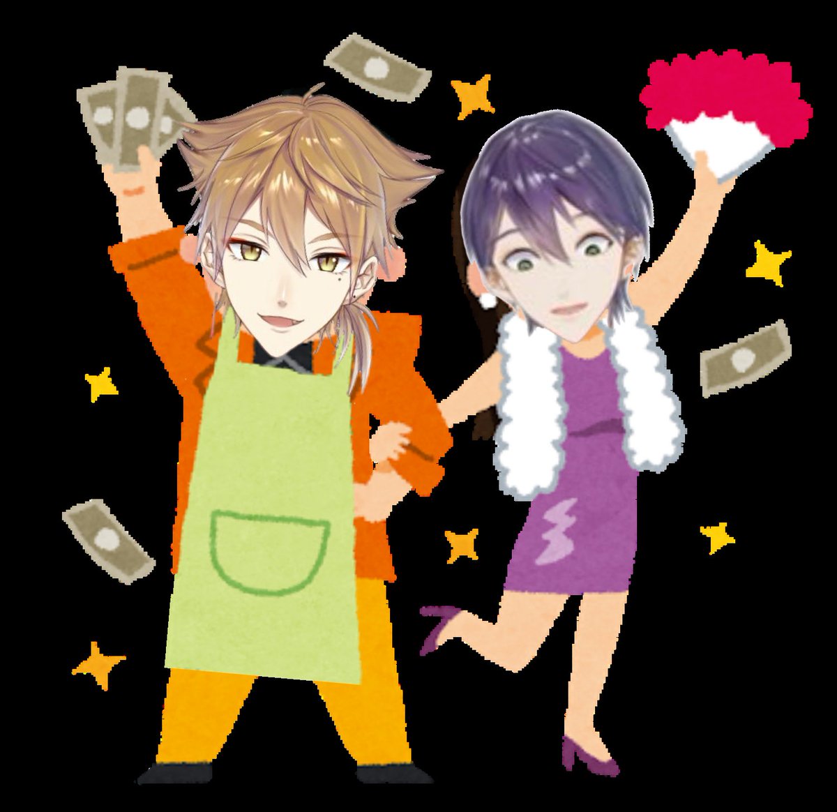 新衣装ディスコってマ！？ #絵ガク ？ #伏見ガク