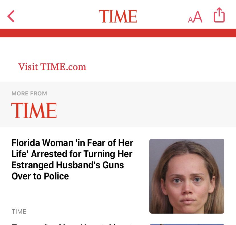 DolFanJenn's tweet photo. Only in FLA will a woman get arrested for theft by trying to SAVE HER LIFE by turning in her ex-husbands guns ... really? I think she should be released, I’m sorry. That’s ridiculous #whoswitme https://t.co/rLrDESOQxN