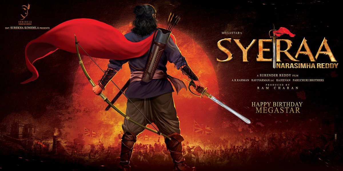THEPAROTA's tweet photo. #SyeRaaUpdate
Syeraa shooting completed !!Thanx to each n every member of Team Syeraa for their hard work n cooperation .A memorable journey indeed!! Movie has shaped out extremely well๐ช. Kick started the DI too ๐
Grand release on Oct2nd ๐ฅ
@KonidelaPro @DirSurender #RamCharan https://t.co/zsfm8YGqyG