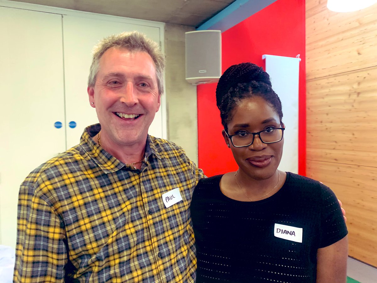 elft_RaCE's tweet photo. Just casually hanging out with the lovely Paul Deemer @NHSE_Paul with @ferenkeh behind the lens #Exp4ALL https://t.co/lOzFUQHvVo