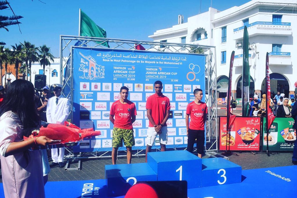 Triatlonlarache's tweet photo. Junior 🇲🇦🇲🇦🇲🇦 Podium 
🏊🚴🏃#TriathlonLarache #FRMTRI #ITU #ATU #ATULarache #Triathlon #AfricanCup #ContinentalCup #AfricanTriathlon #ATURace #Sprint #RoadtoLarache #Morocco #ATLarache #22JUN2019 📆 https://t.co/F2i93OAVRk