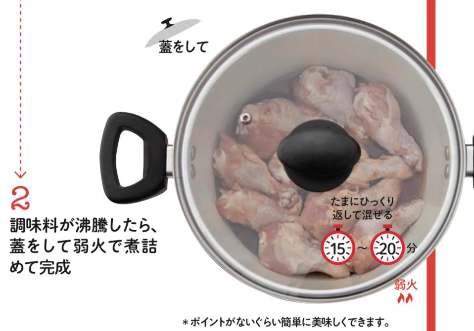 手軽で簡単？手羽元と調味料を一緒に煮込むだけで簡単に出来る料理がこれ！