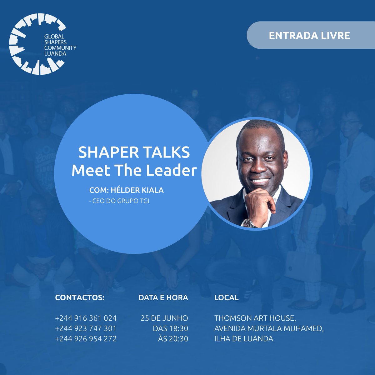 Don't miss this big event on June 25th, starting at 6:30pm to 8:30pm, at Thomson Art House, Ilha de Luanda. 

Sign up here: bit.ly/2ZNn3l7

#shaperTalks #luandaShapers #globalshaperscommunity