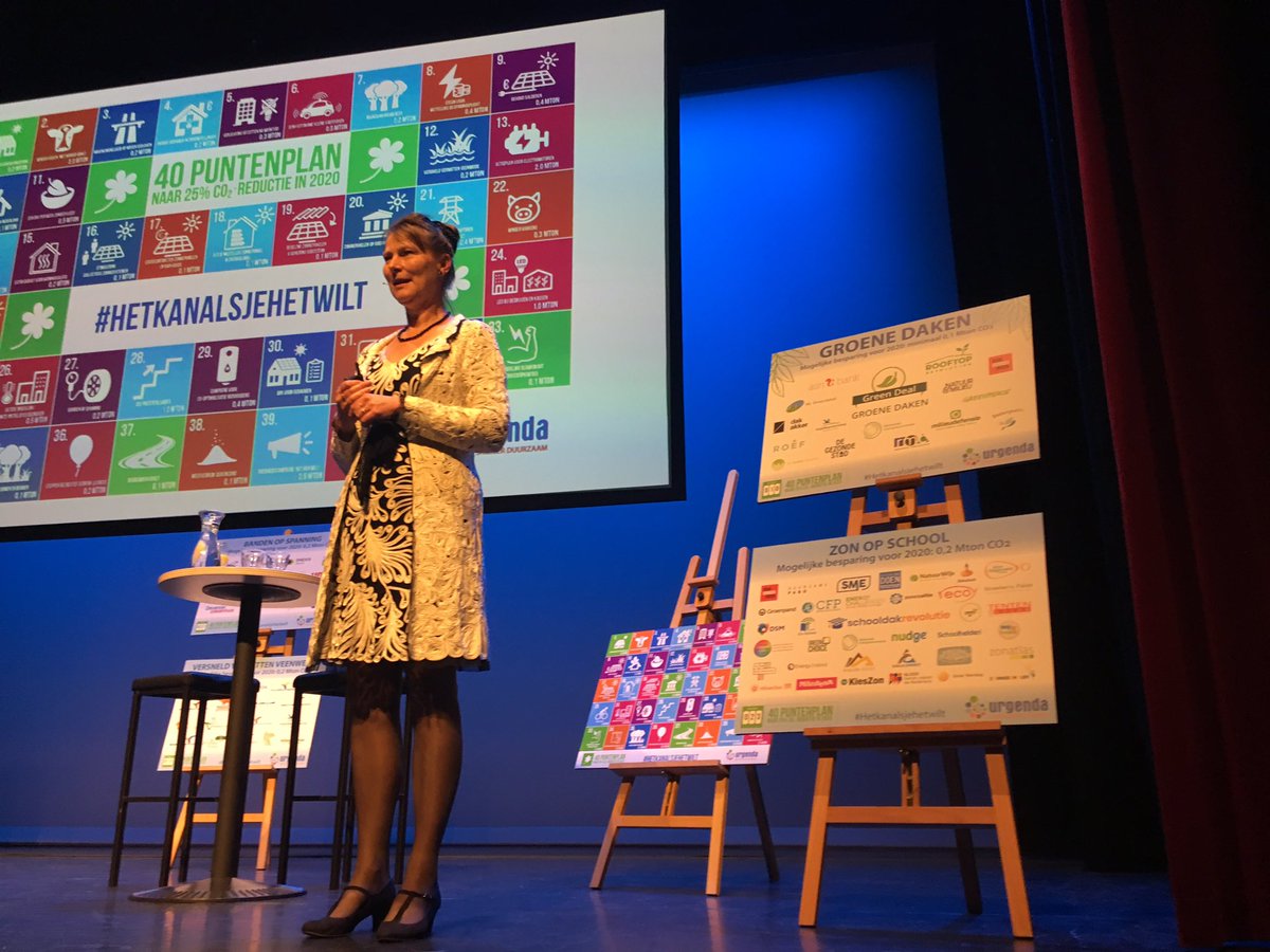 Bij de presentatie van het 40-puntenplan van Urgenda om de klimaatdoelen te halen, inclusief maatregel 10: Groene Daken #hetkanalsjehetwilt