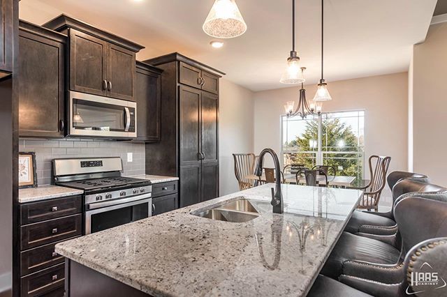 Isn't this Sable kitchen from RyBuilt Custom Homes just beautiful? I love how the finish turned out. #haascabinet #cabinetry #woodworking bit.ly/2J45VR8