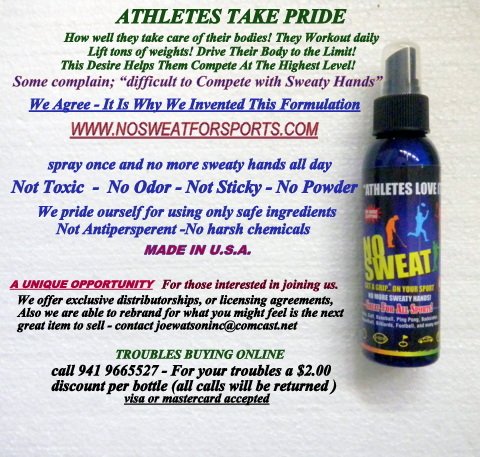 NoSweatAmerica's tweet image. All future #BaseballStars - THIS should be Automatic! Spray Hands Once No More Sweaty Hands All Day - Works 100% - Try It Offer Save $2.00 In CodeBox write 2off - NoSweatForSports.com  
#BaseballCoaches - #BaseballManagement - Team Prices Contact joewatsoninc@comcast.net