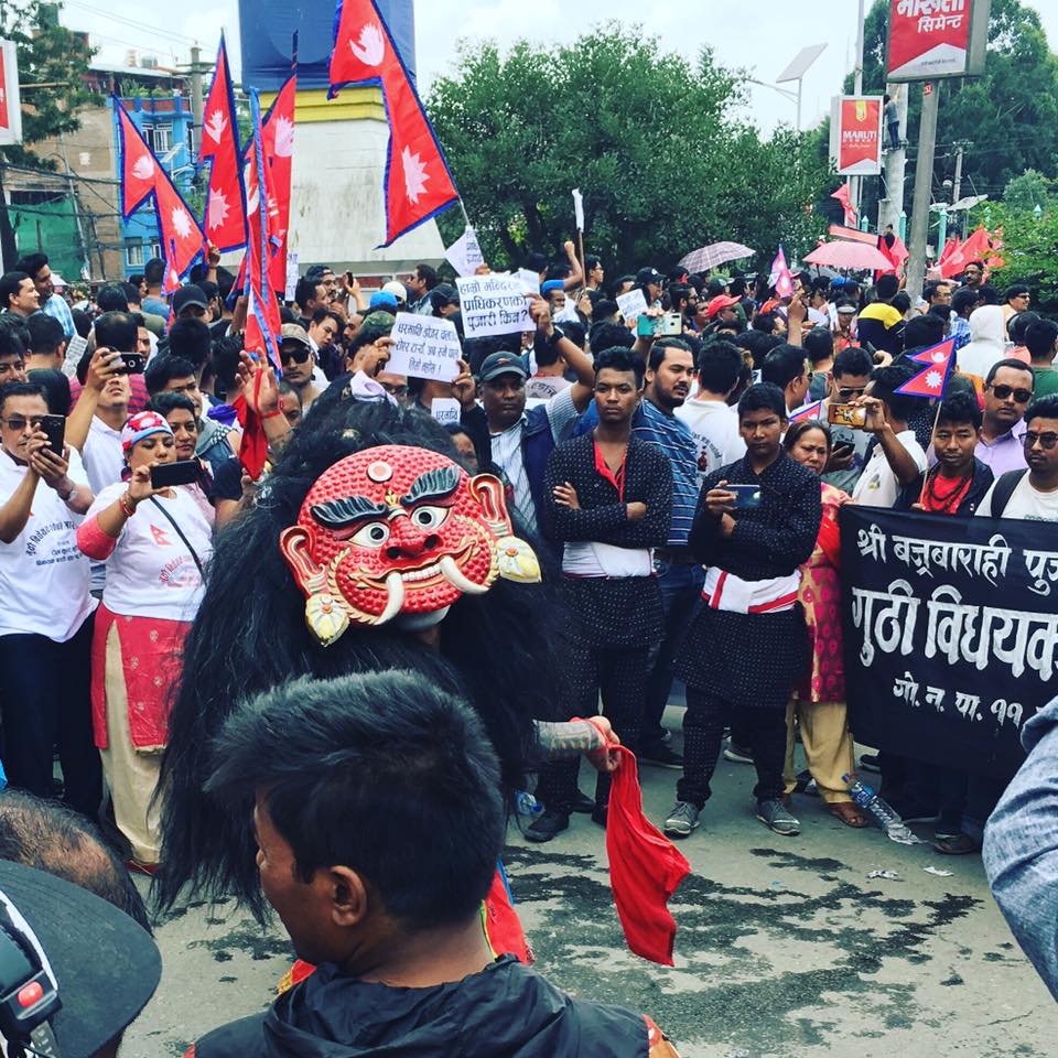 IWGIA's tweet photo. Massive protests against controversial bill in #Nepal
Thousands of indigenous #NewarPeople took to the streets in large numbers, protesting what they called a state-led attempt to wipe out customs and traditions #IndigenousRights #GuthiBill https://t.co/Y1WLliTDAn https://t.co/oG8JWAcT9o