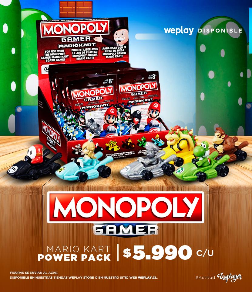 Weplay Store on Twitter: "Aumenta tu diversión al jugar el juego de mesa  #MonopolyGamer con los #PowerPack de #MarioKart 😍 Cada uno te van a  otorgar habilidades únicas para que logres la