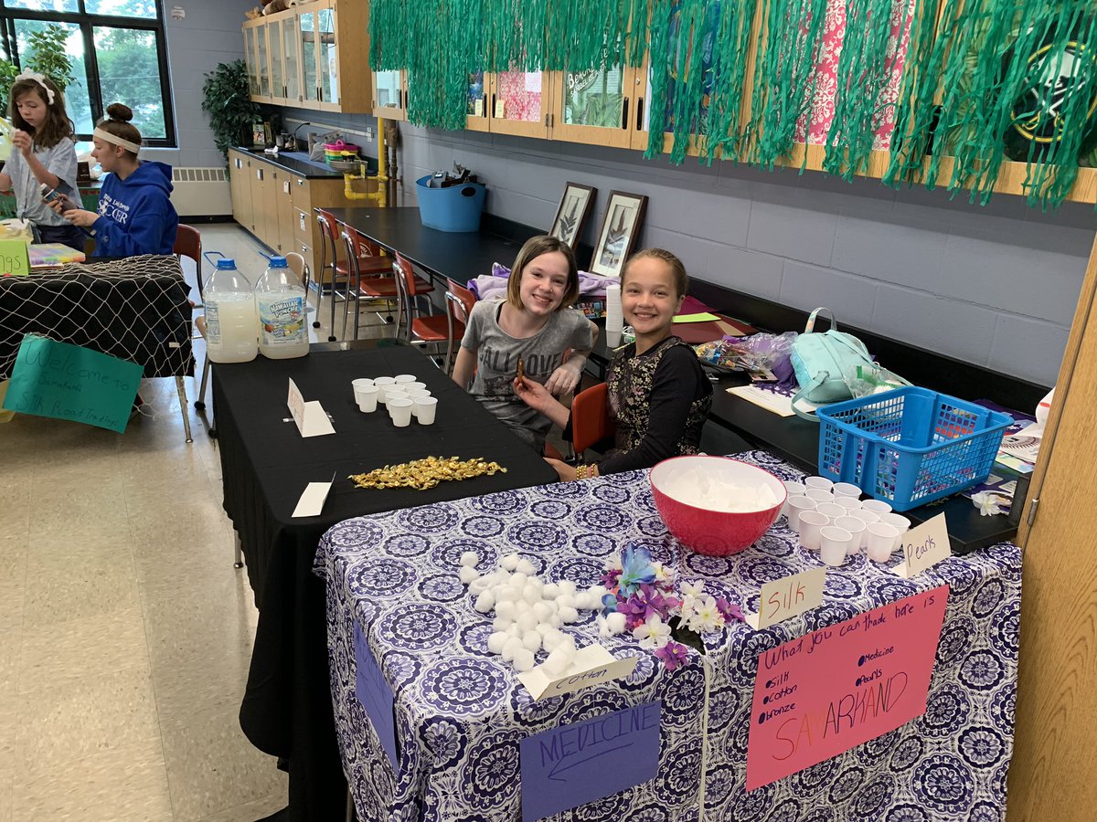 BataviaMiddle's tweet photo. Gr 6 Students visited Samarkand on the Silk Road. #BMSPride #SilkRoadFair #CulminatingProject https://t.co/hnkm1iTmF4