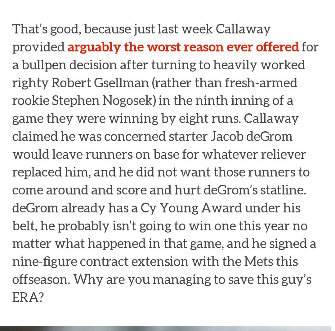 What's the point of Mickey Callaway?(Thread)