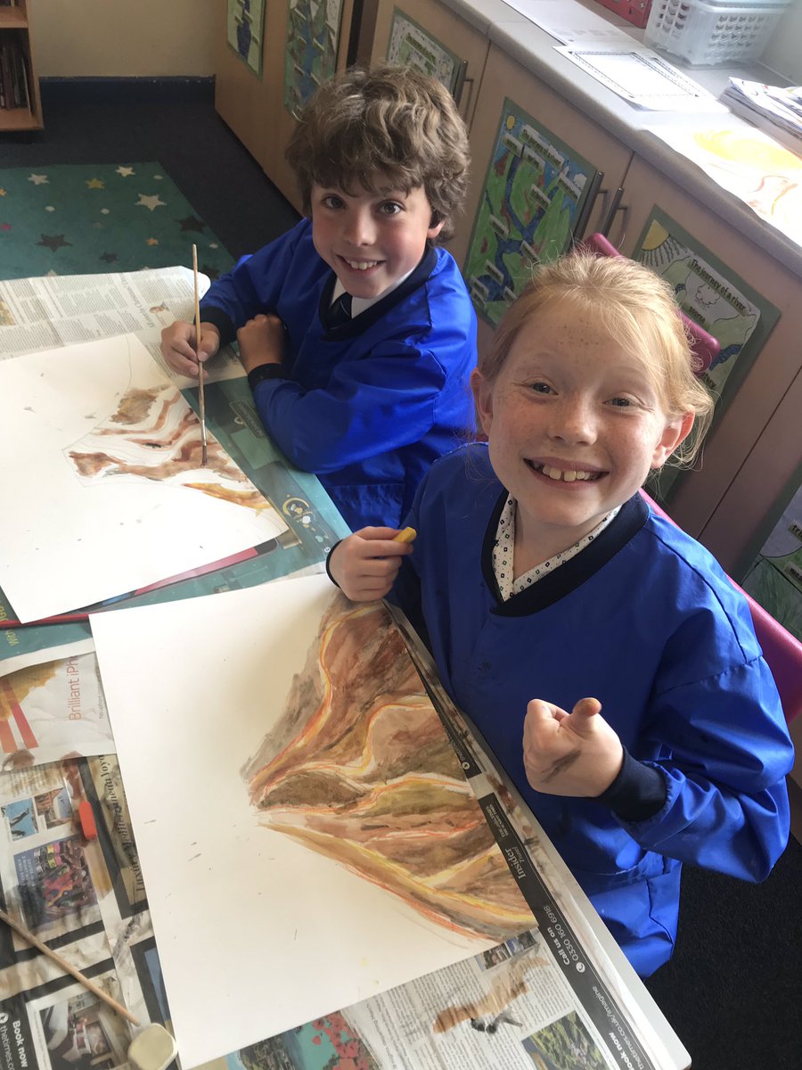 KSCjsParents's tweet photo. J2F are enjoying creating their own volcano pictures after studying βThe Giant Stirredβ in their English lessons this term!π #explosivefun https://t.co/WT4Ua8e5jk