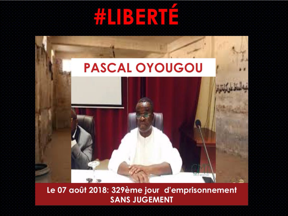BrunoCacique's tweet photo. 24/06/19 Libérez les #PrisonniersPolitiques #Gabon
#LandryAmiang 1042j
#BertrandZibi 1027j
#PascalOyougou 650j
#NoName xj
@JY_LeDrian #Françafrique #LeDrian #AFD_France #FranckParis
#3MOut #Maroc #FargeonOut
#LeContentieuxElectoralDemeure
#DroitsHumains
#JeanPingPrésident
@libe https://t.co/9a0D8sJZCr