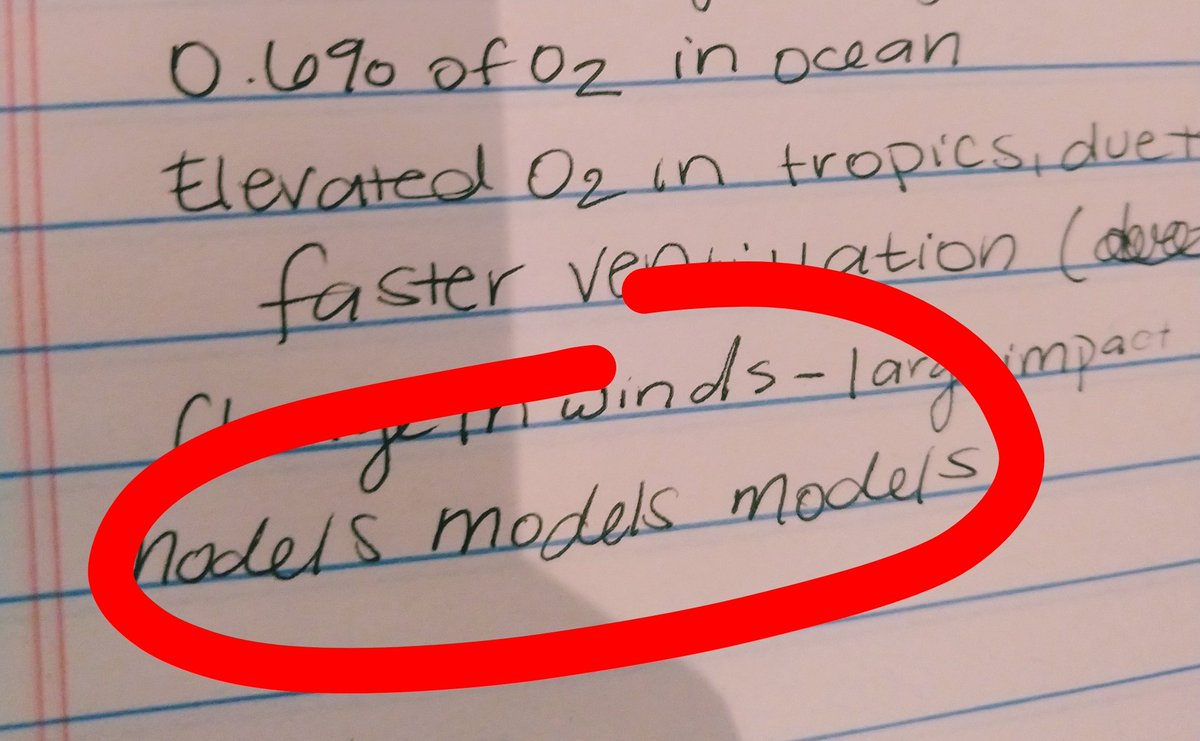 amwyatt's tweet image. Sitting next to an observational oceanographer friend at #OCB2019 😂🤣. 
#teamModels vs #teamObs