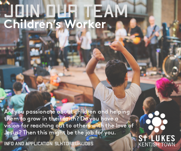 St Luke's is hiring! We are looking for a Children’s Worker who can lead and expand our children’s ministry with passion, vision and energy.

Interested? Or do you know anyone who might be? See more details at: 
slkt.org.uk/jobs