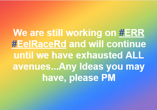SeafordNorth's tweet photo. We are still working on #ERR #EelRaceRd and will continue until we have exhausted ALL avenues...Any Ideas you may have, please PM #NotOverTillItsOver #EelRaceRdCommunity https://t.co/RkgANEtHcZ