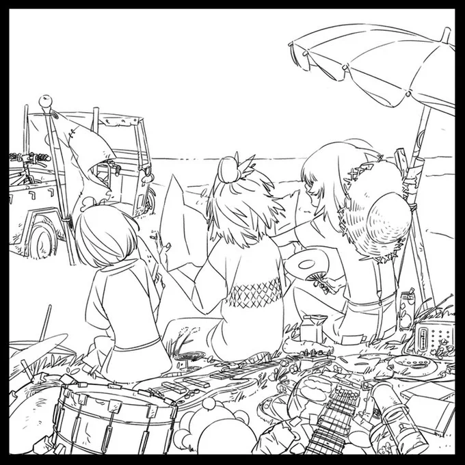 線画です 