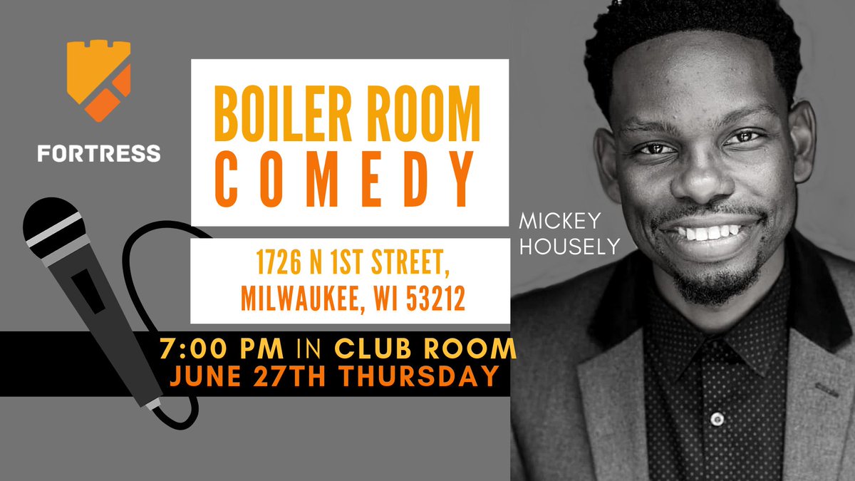 ScottSimonsen_'s tweet photo. Featuring amazing comedian and author @MickeyHousely this Thursday @MKEFortress for #BoilerRoomComedy 

#Comedy #standup #author #Historic https://t.co/DSHNsmCSvH