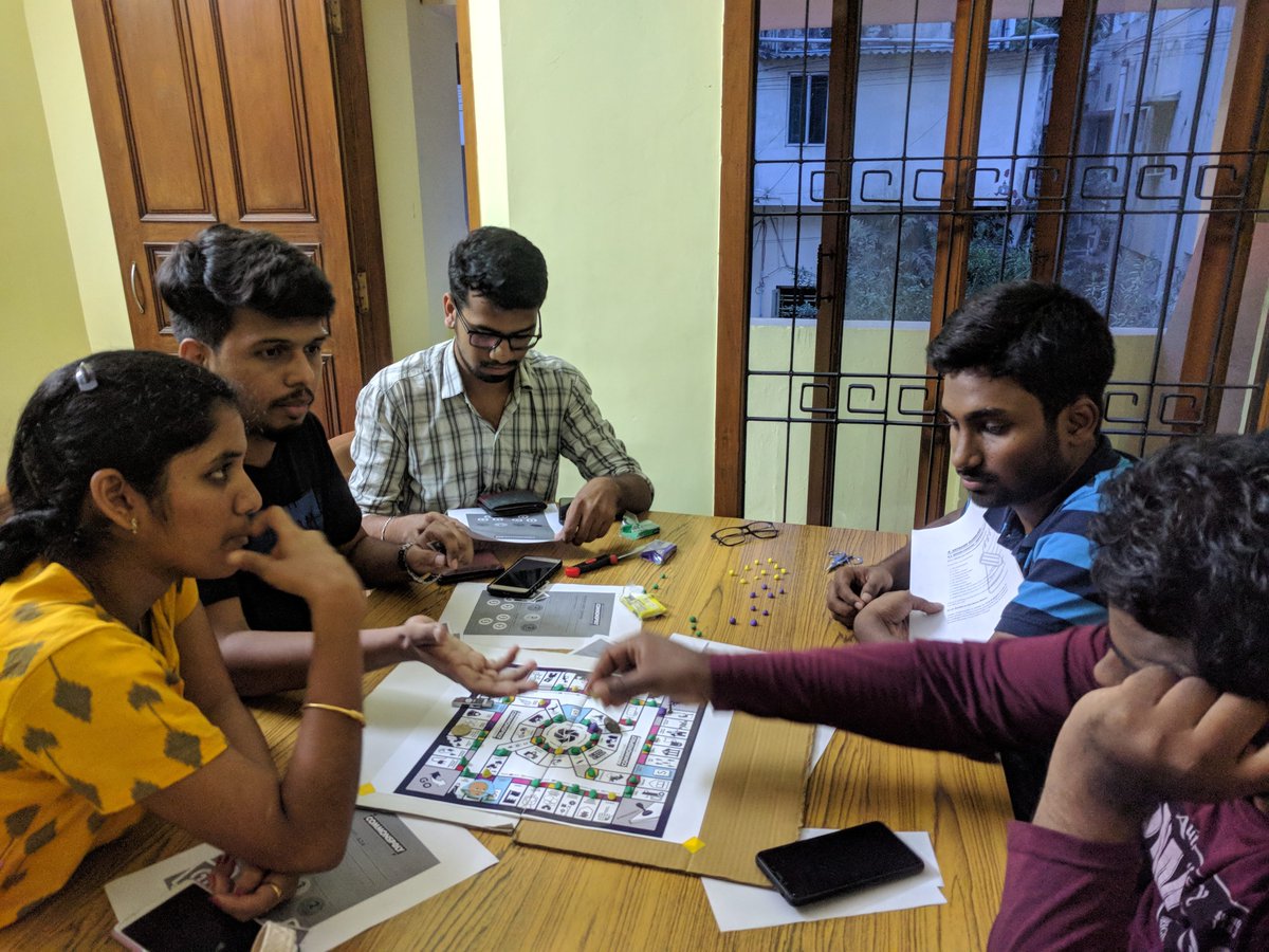 FSFTamilnadu's tweet photo. Chennai GLUG's last week session was on playing the board game @commonspoly , they downloaded the game's assets from https://t.co/K2yRnw0A2V , printed the assets on to paper and played the game.
#FSFTN #commonspoly https://t.co/5bKbIbRiSH