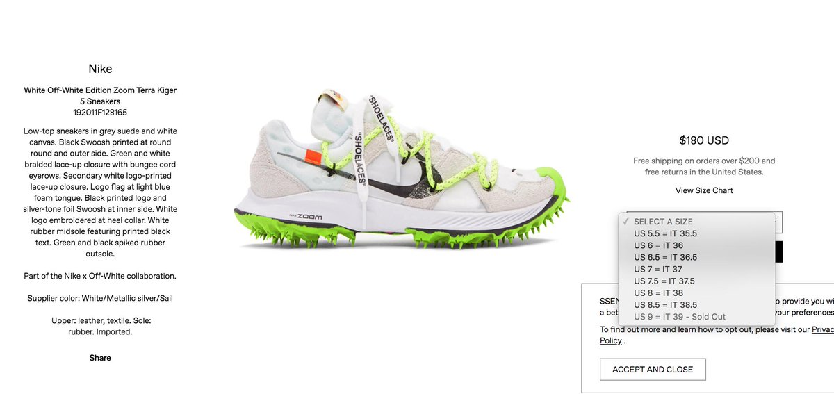 Off-White x Nike Zoom Terra Kiger. Now 