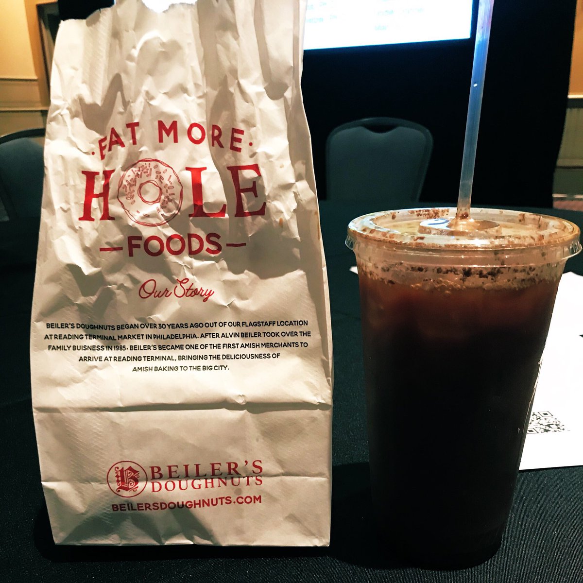 greadjasnoff's tweet photo. From sleep deprived to wide eyed with a little help from @beilersdonuts and @OldCityCoffee for my second morning at #ISTE2019!! @RdgTerminalMkt always a Philly fave❤️🍩☕️ https://t.co/31sIDeeZ9d