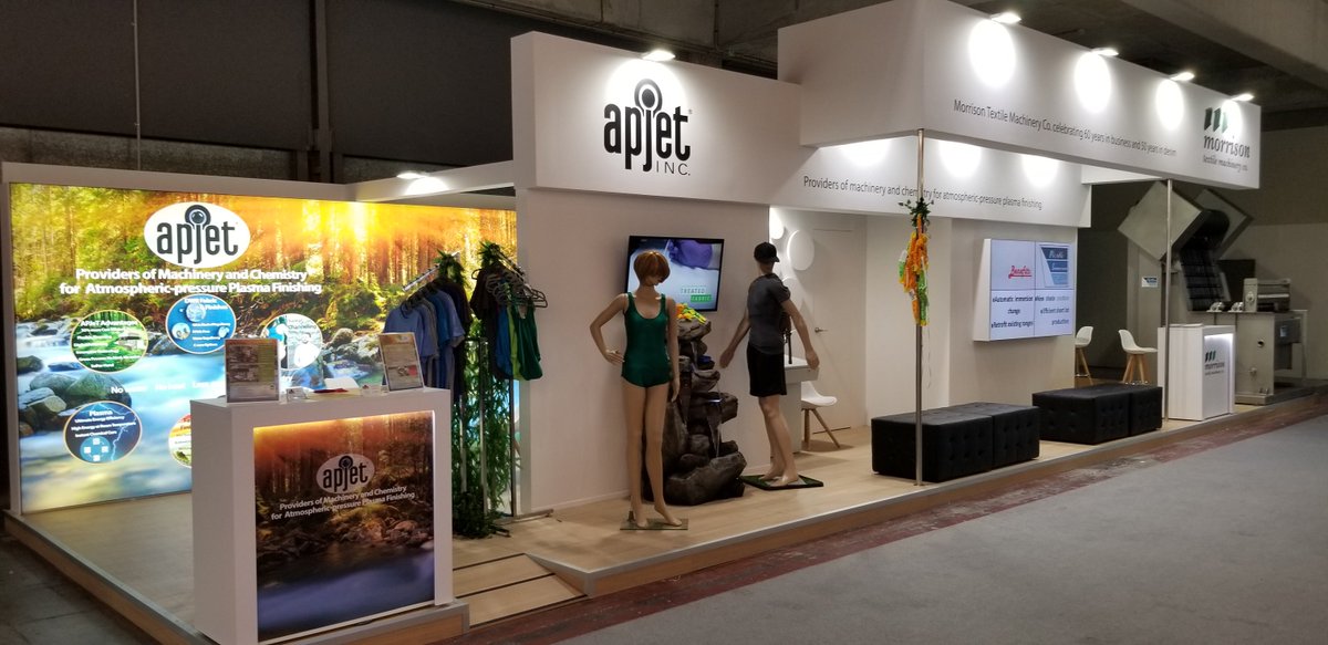 ApjetInc's tweet photo. ApJet is having a great time at the ITMA Garment and Textile Innovation Exhibition in Barcelona, Spain! You can come by and see our new athletic and swimwear lines for yourself at Booth H2 121A between now and 4pm June 26! https://t.co/dmZR2Uf7cF