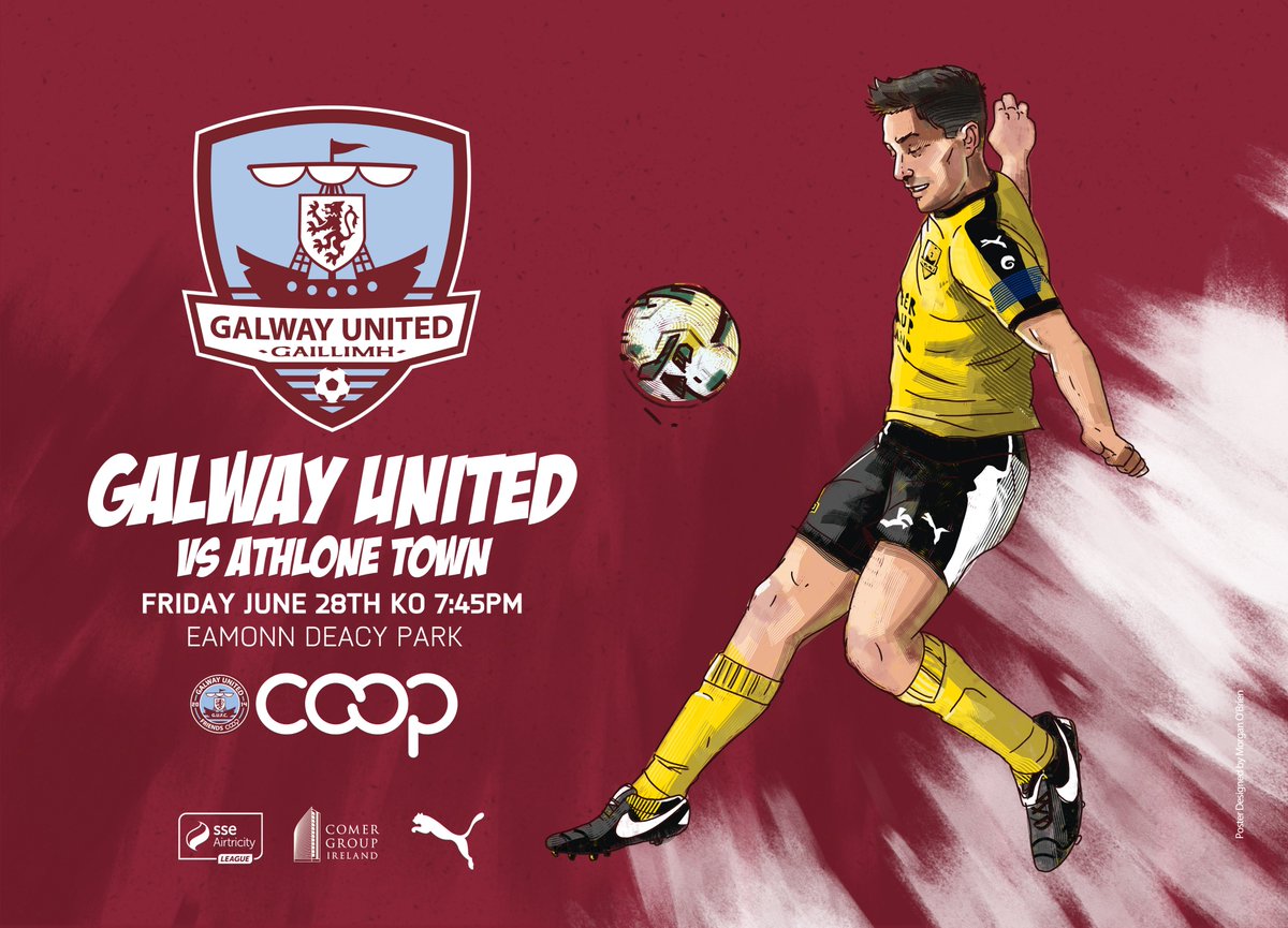 GalwayUnitedFC's tweet photo. The mid-season break is over and after a run of five games away from home out of six in the league, United make a welcome return to Eamonn Deacy Park on Friday night when the Tribesmen take on Athlone Town.

Don't miss our first home game in over a month! Kick-off: 7.45pm. #GUFC https://t.co/5PrS9bwuzq