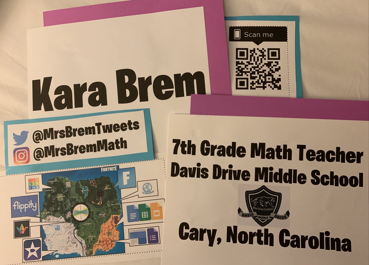 MrsBrem's tweet photo. Looking forward to sharing #FortnitevsMath at @iste TODAY from 11am-1pm at Level 4 Terrace Ballroom Table 15! 🎉Join me AND my students who will call in via Google Meet! 🎉 #iste19 #presentersofiste #drivefwd #wonderwake #nced #math7 #math7plus https://t.co/RkPXCy1jxK