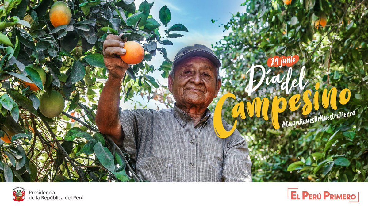 Hoy es un día muy especial, es la oportunidad de brindar un homenaje a los campesinos y campesinas, que con su esfuerzo nos otorgan productos de calidad y contribuyen al crecimiento de nuestro país. A ellos les deseamos un ¡feliz día del campesino! #GuardianesDeNuestraTierra
