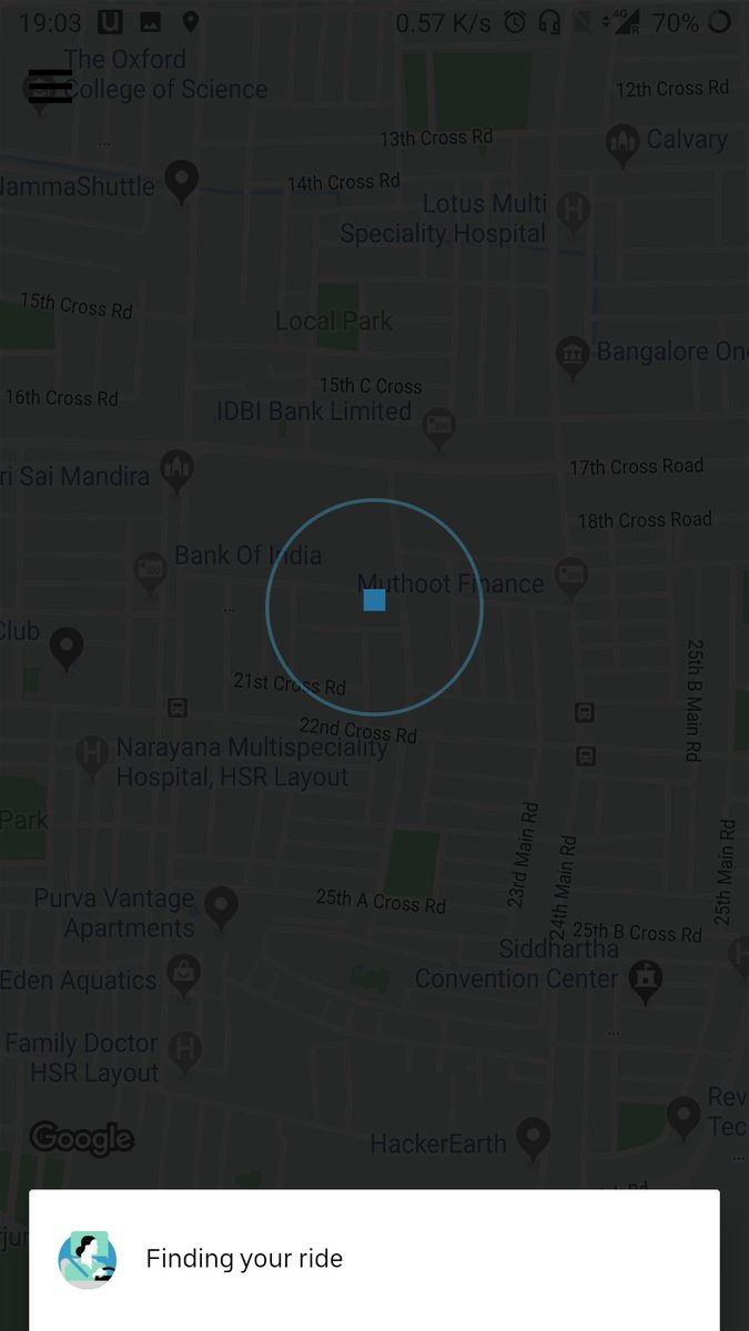 MaruPelkar's tweet image. This slightly off center square in the uber&apos;s finding you cab animation is something that bothers me more than it should.
#CannotUnseeIt