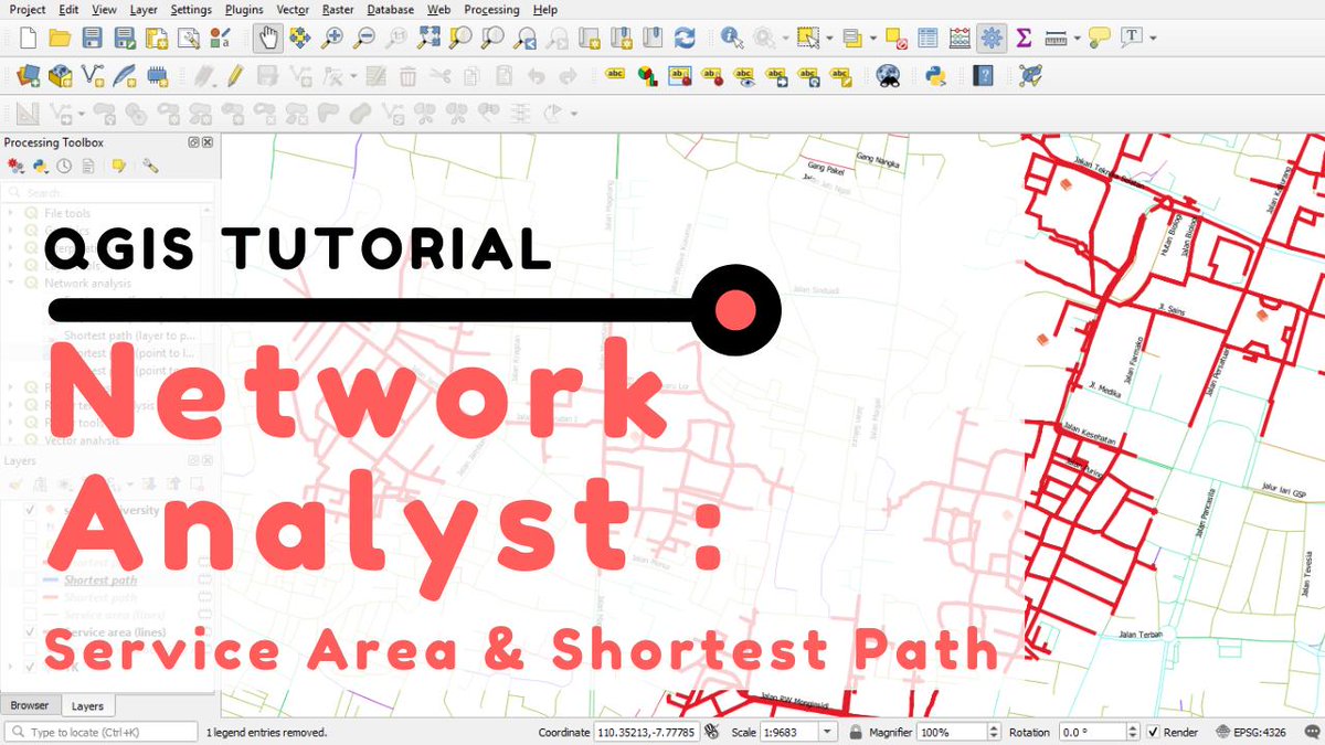IndonesiaWebgis's tweet photo. "QGIS Tutorial: Network Analysis (Shortest Path/Route and Service Area)"
Watch here : https://t.co/y96eh6i5DV
#tutorial #networkanalyst #rute #tercepat #servicearea #qgis #analisisjaringan #analysis #GIS https://t.co/zaVkjouvZw