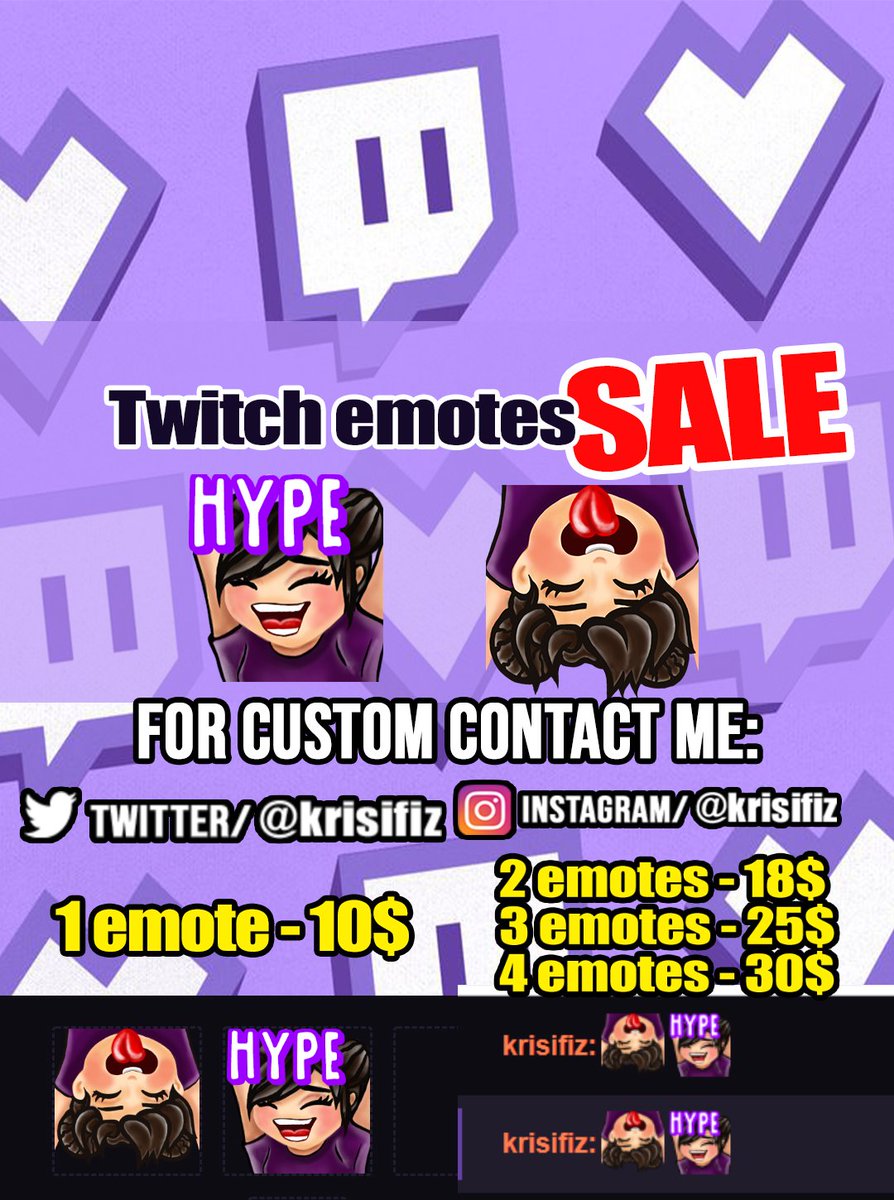 krisifiz's tweet photo. New Twitch Emotes here , for custom message me^^
#twitch #emotes #twitchemoteartist #twitchemote #GraphicDesigner #emoteartist #freelancer #illustration #stream #gamers #twitchstreaming #emotesale #games #artist #twitchemotes  #subbages https://t.co/jnE77OLs7p
