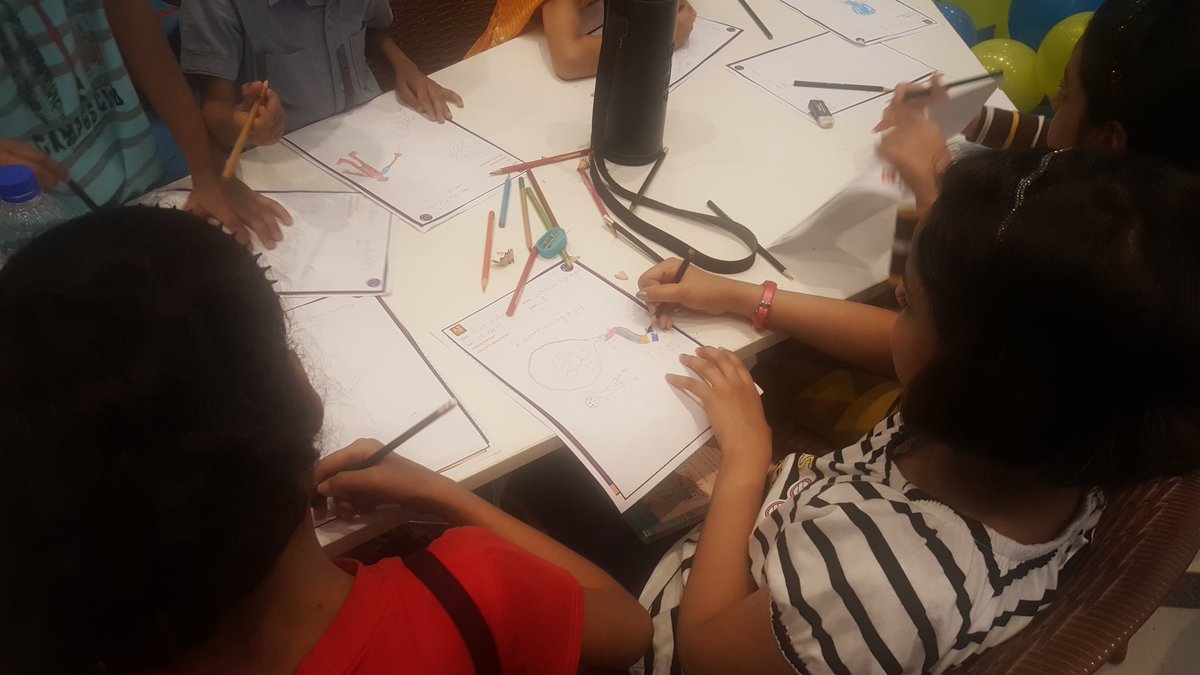 AzCorpComics's tweet photo. Interactive activity by #AzCorp at the summer camp by #TheForum . kids enjoyed as they learned more about the Pakistani created heroes and designed their own comic book.
#art #summer #vacations #holidays https://t.co/8ub3DCVu1R