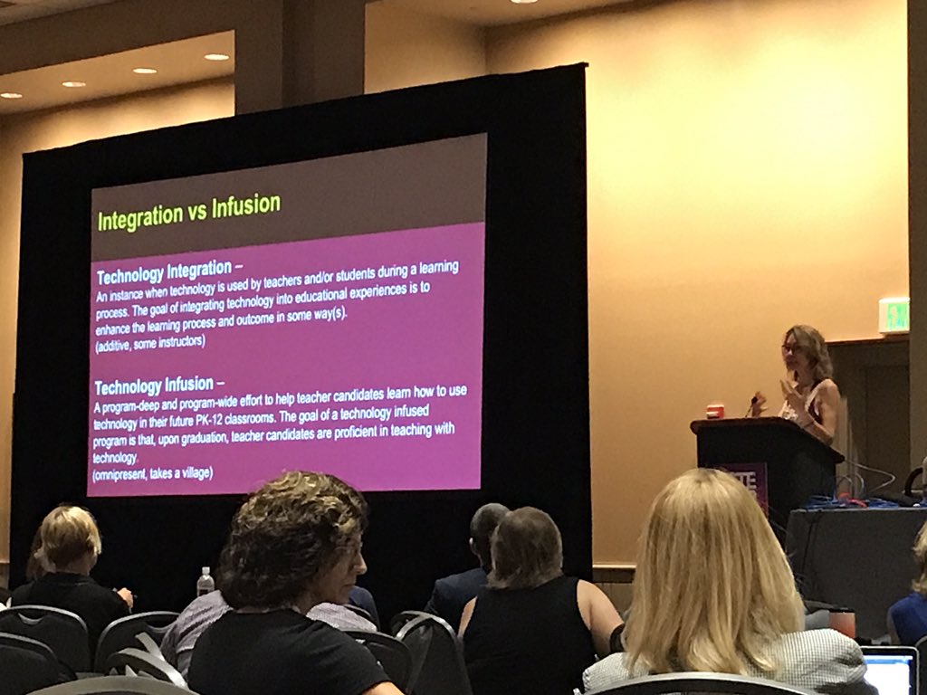 torreytrust's tweet photo. JDLTE Outstanding Research Award winning team of authors @DrFoulger @sundevilleeann (and Ray Buss & Keith Wetzel) presenting their work on infusing technology into teacher preparation #isteten #iste19 #iste2019 @SchmidtCrawford @dllb123 https://t.co/cTtFIYjwc1