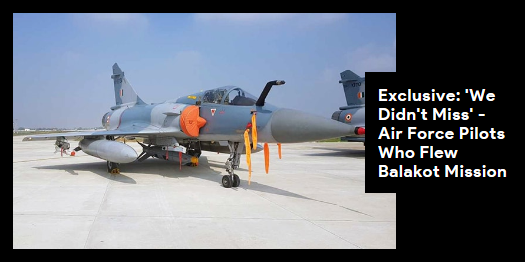 ndtv's tweet photo. Lead story now on https://t.co/Fbzw6n8LeF:

One of the pilots said he had flown approximately eight kilometres across the line of control to get into a position to fire the Spice bomb https://t.co/swyuehJFOv

#NDTVLeadStory https://t.co/N3IgGzsPui