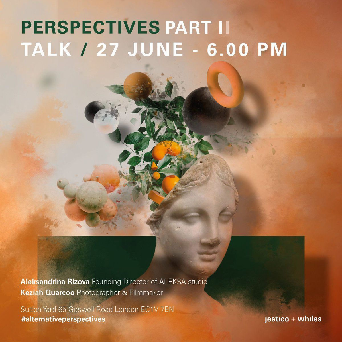 jesticowhiles's tweet photo. We're connecting the dots at Part 2 of our #AlternativePerspectives series. This Thurs 27th June, we'll be introducing Aleksandrina from @ALEKSA_studio an architect passionate about innovation
+ the integration of other disciplines. Free tickets here: https://t.co/zW2G6iXh8x https://t.co/pKwzTMt2X0