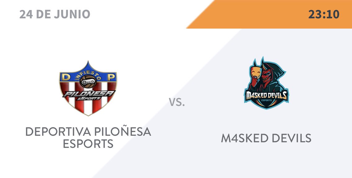 🏆| <a href="/VFOspain_ps/">VFOspain PS</a> 

🆚| <a href="/m4sked_devils/">M4sked Devils eSports</a> 

⏰| 23:10 🏠 

🔴⚪️ #123Piloñesa #avanti <a href="/InfiestoeSports/">Dxtiva Piloñesa eSports</a>