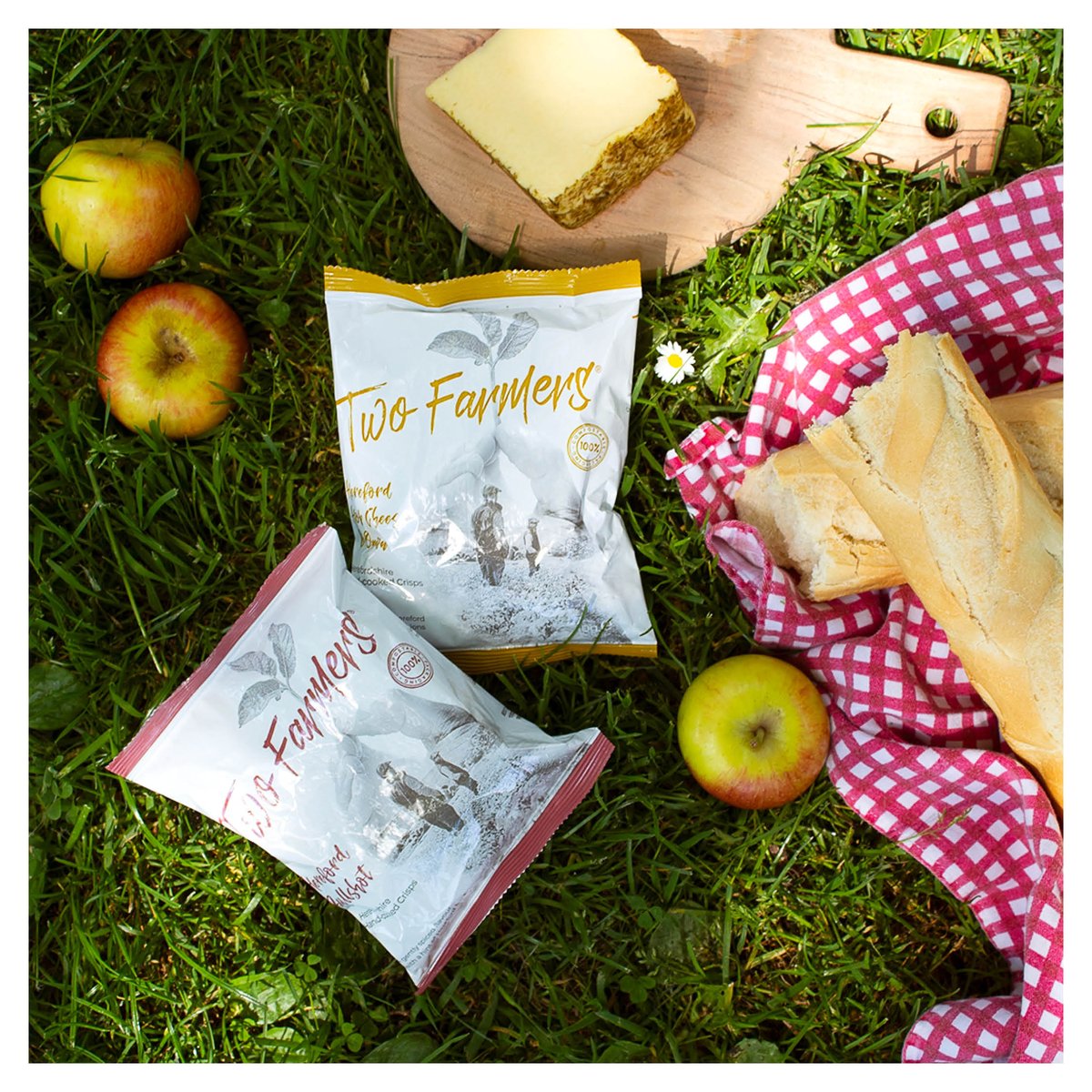 TwoFarmersHfd's tweet photo. It's #nationalpicnicweek and we think that's the perfect excuse to stock up on our lovely crisps. Fill your basket with local bread, cheese, a bushel of apples and all your favourite flavours... You could even throw a bottle of local cider in for good measure! https://t.co/LAvCTu0Ml4