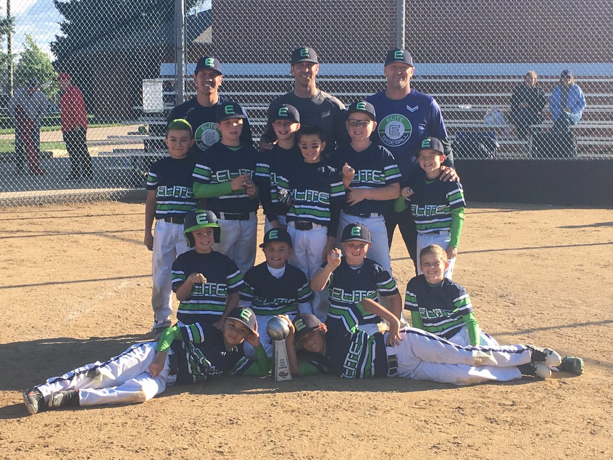 coeliteathletic's tweet photo. STATE CHAMPS! For the second straight year, Elite 9U Taylor takes home the @cabacolorado state title in a walkoff victory. The boys battled hard all day Sunday to win the title. #beelite #statechamps #elitebaseball #coloradoelite #9Ubaseball #cabacolorado #trusttheprocess https://t.co/GfOGs9MTEl