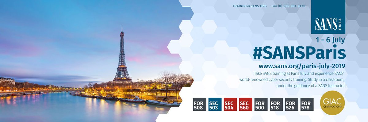 HelenG_SANS's tweet photo. 🇲🇫 Only 1 week to go until the start of #SANSParis July 2019! I haven’t been to Paris for 10 years so excited to see the city again. If you’re joining us, here’s a list of some top attractions to experience and delicious food to sample: https://t.co/B5wKuyH1ar https://t.co/FHUojqM1KP