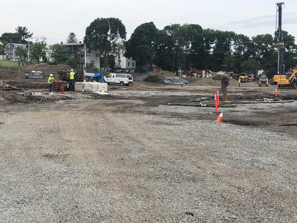 DMSdesignllc's tweet photo. Ground improvement progressing nicely at our Halstead Salem Station project. @HelicalDrilling is preparing the site for the development, which will bring 130 units of #housing to #SalemMA. #DMSdesign is proud to serve as #ArchitectofRecord. DSF Group Fulcrum Associates, Inc. https://t.co/maePwrVIkm