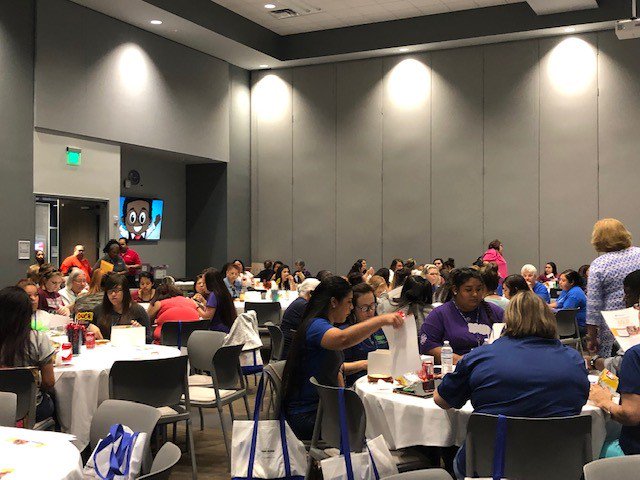 GoldenWorkforce's tweet photo. We are very proud of our #ChildCareService Team for hosting our first #ChildcareSymposium this past weekend. Thank you to all the staff, educators and vendors that came out to show your support! https://t.co/BeQFeV8rAM