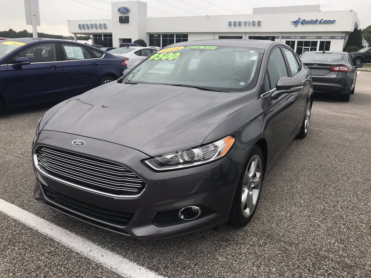 Check out this deal on a 2014 Fusion! 99k miles with sunroof. Only $9500! Visit Bedford Ford Lincoln or drivebedford.com for more details