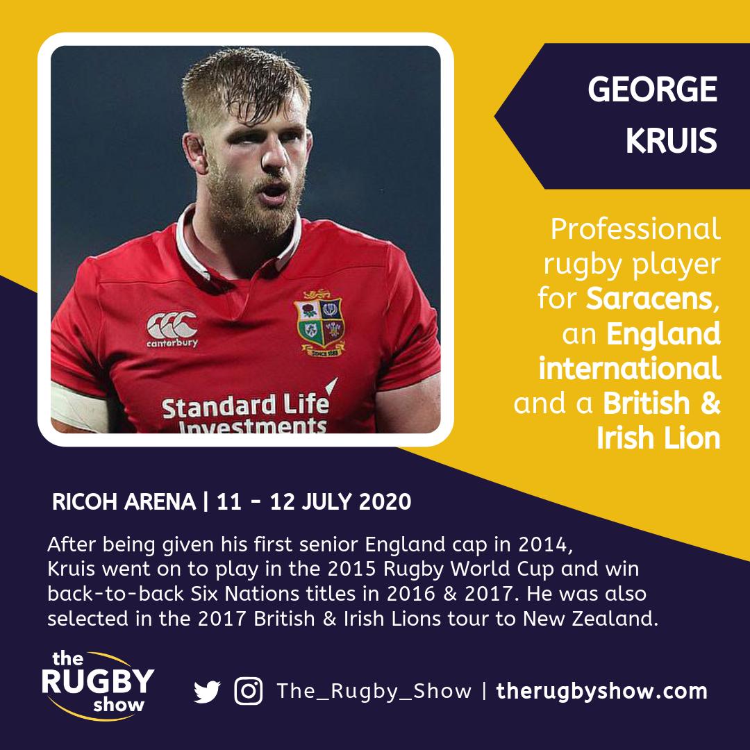 The_Rugby_Show's tweet photo. #TheRugbyShow is proud to announce that @GeorgeKruis will be speaking at the show. A line-out wizard and a player at the heart of the engine room for club and country, George will provide advice on how to improve your skills and develop a sharp rugby mind. https://t.co/pxUmSeNGOf https://t.co/Fshn2xBmWL