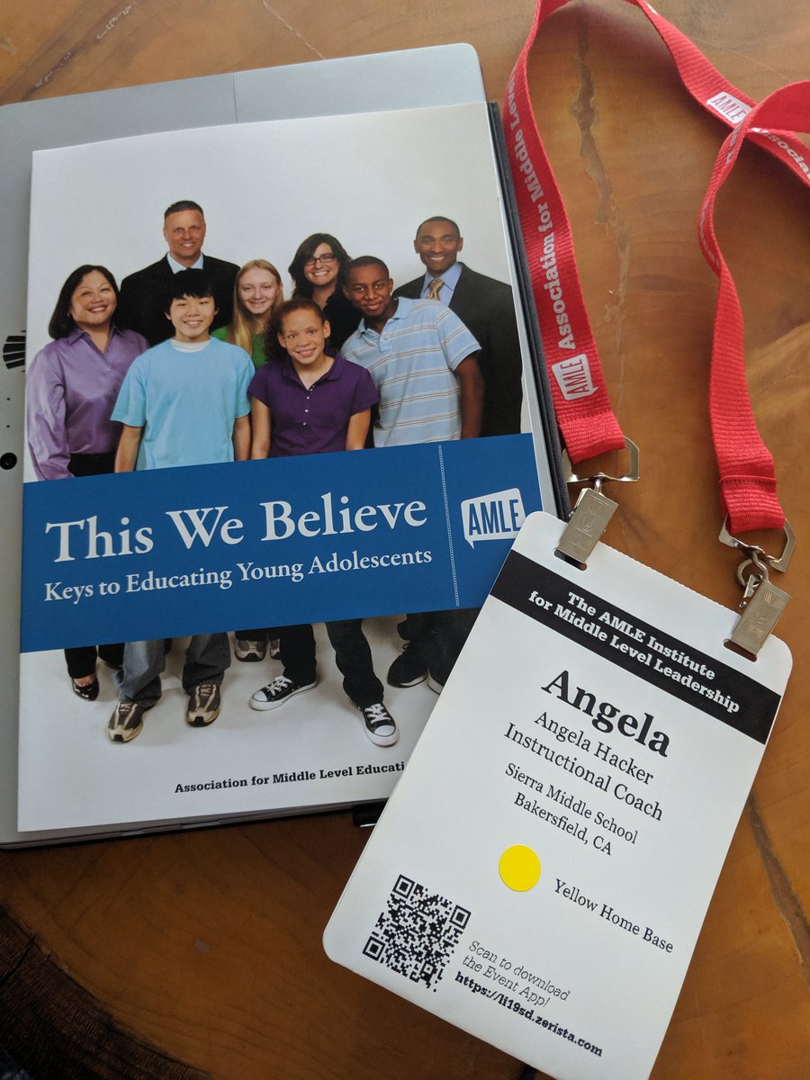litteacherbcsd's tweet photo. A full day of learning and collaboration ahead!  I'm proud to be representing @Sierra_BCSD at @AMLE Institute in San Diego. #relevance https://t.co/Zbdwq9fe8m